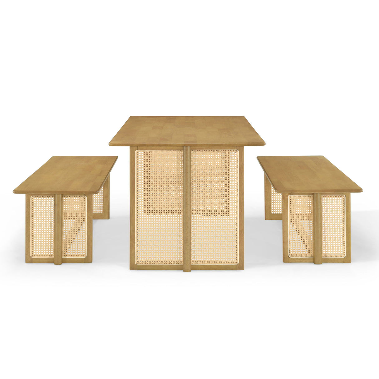 Dining Set, 1 Table & 2 Benches