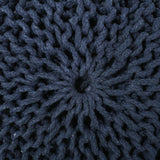 Bordeaux - Knitted Round Pouf Ottoman, Floor Cushion