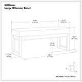 Milltown - Upholstered Ottoman Bench