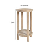 Bedford - Round Accent Table - Reclaimed Wheat