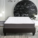 8" Pocket Spring Hybrid Bed In A Box Mattress, Soft Gel Memory Foam - Gray / White - Full