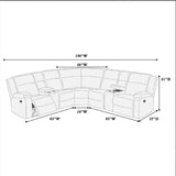 Power Motion Sectional LAF / RAF Loveseat With Console Cup Holders