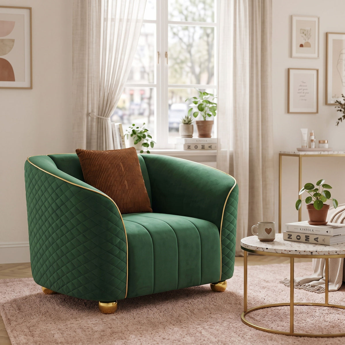 Single Sofa & Deep Seating And Durable Frame