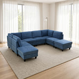 8 Piece Modular U - Shape Sectional Sofa