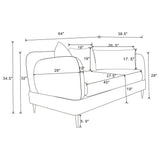 Repley - Upholstered Sculpted Track Arm Loveseat - Beige