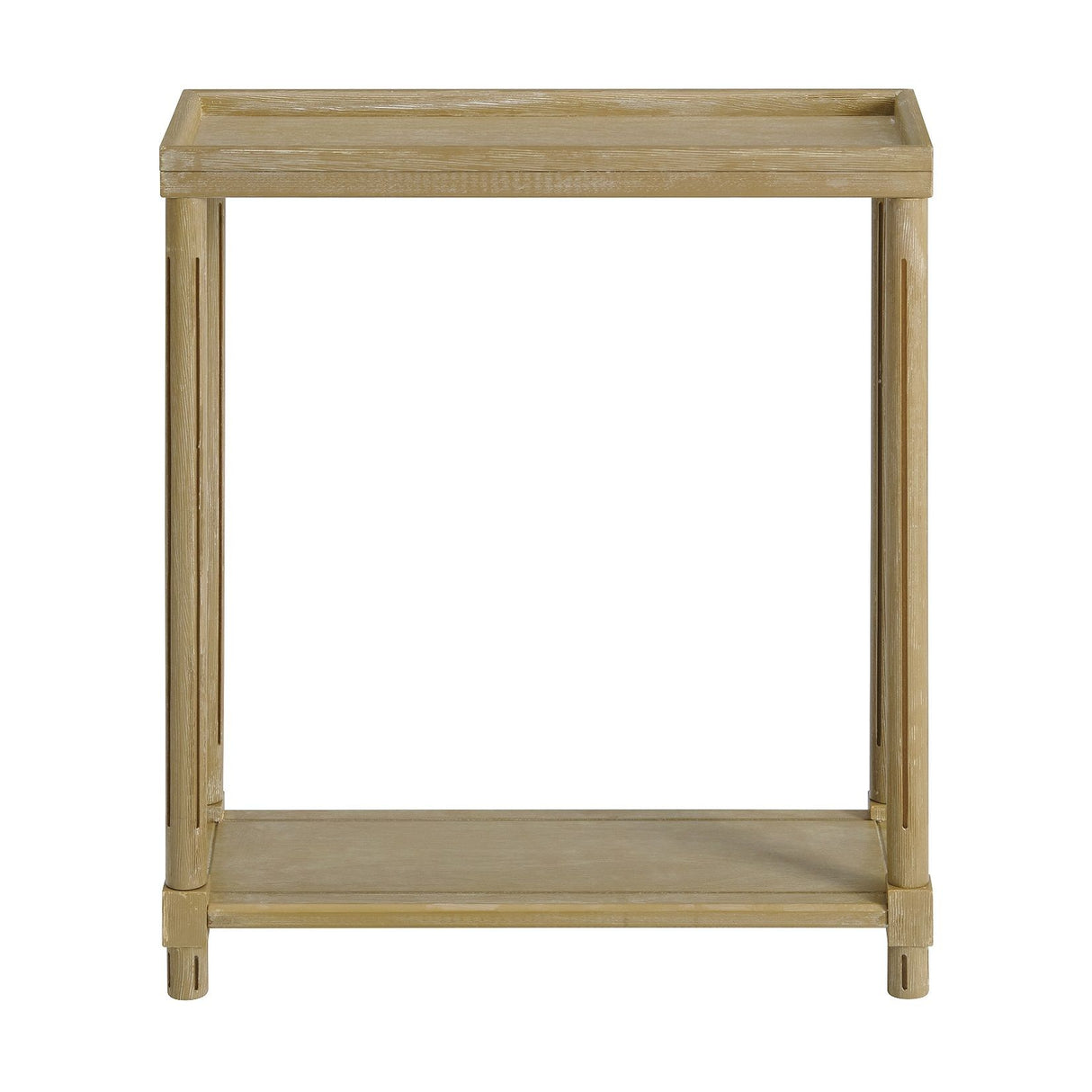 Narrow Side End Tables With Shelf (Set of 2)