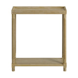 Narrow Side End Tables With Shelf (Set of 2)