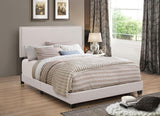 Boyd Upholstered Eastern King Panel Bed Ivory - 350051KE