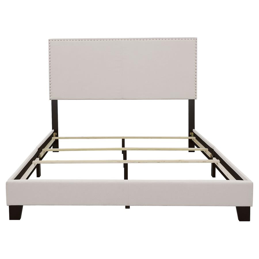 Boyd Upholstered Eastern King Panel Bed Ivory - 350051KE
