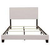 Boyd Upholstered Eastern King Panel Bed Ivory - 350051KE