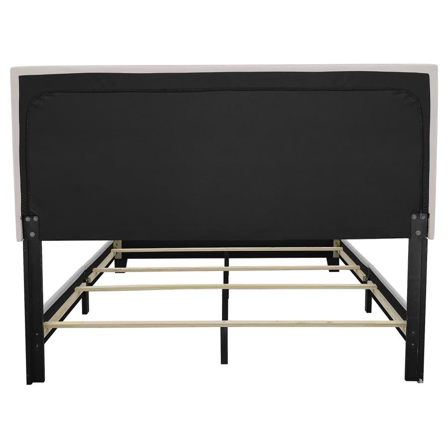Boyd Upholstered Eastern King Panel Bed Ivory - 350051KE