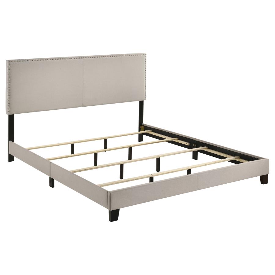 Boyd Upholstered California King Panel Bed Ivory - 350051KW
