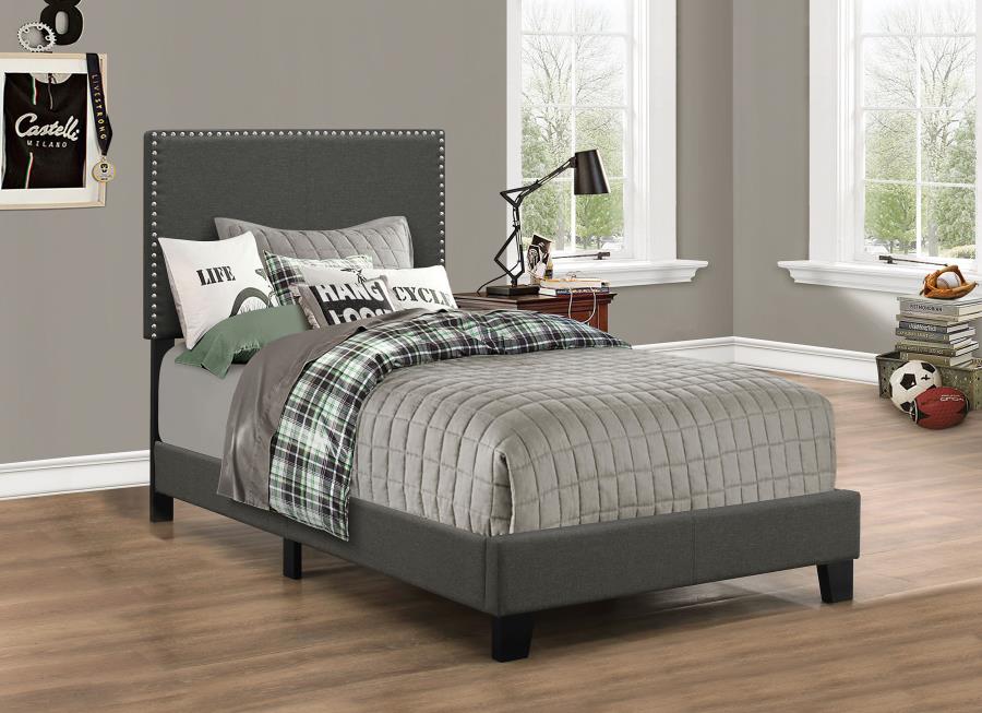 Boyd Upholstered Twin Panel Bed Charcoal - 350061T