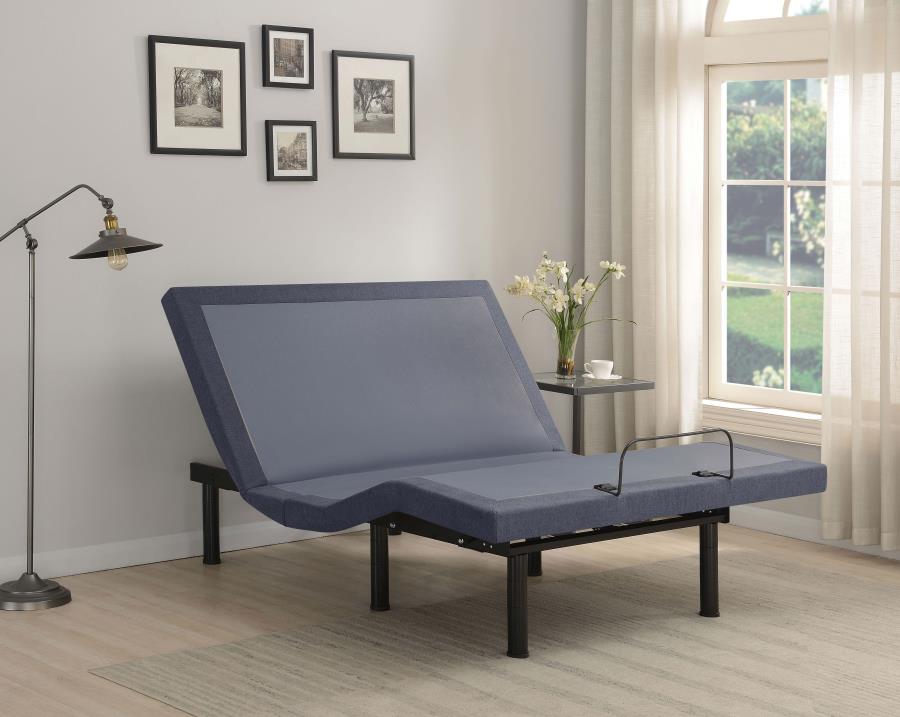 Clara Full Adjustable Bed Base Grey and Black - 350131F