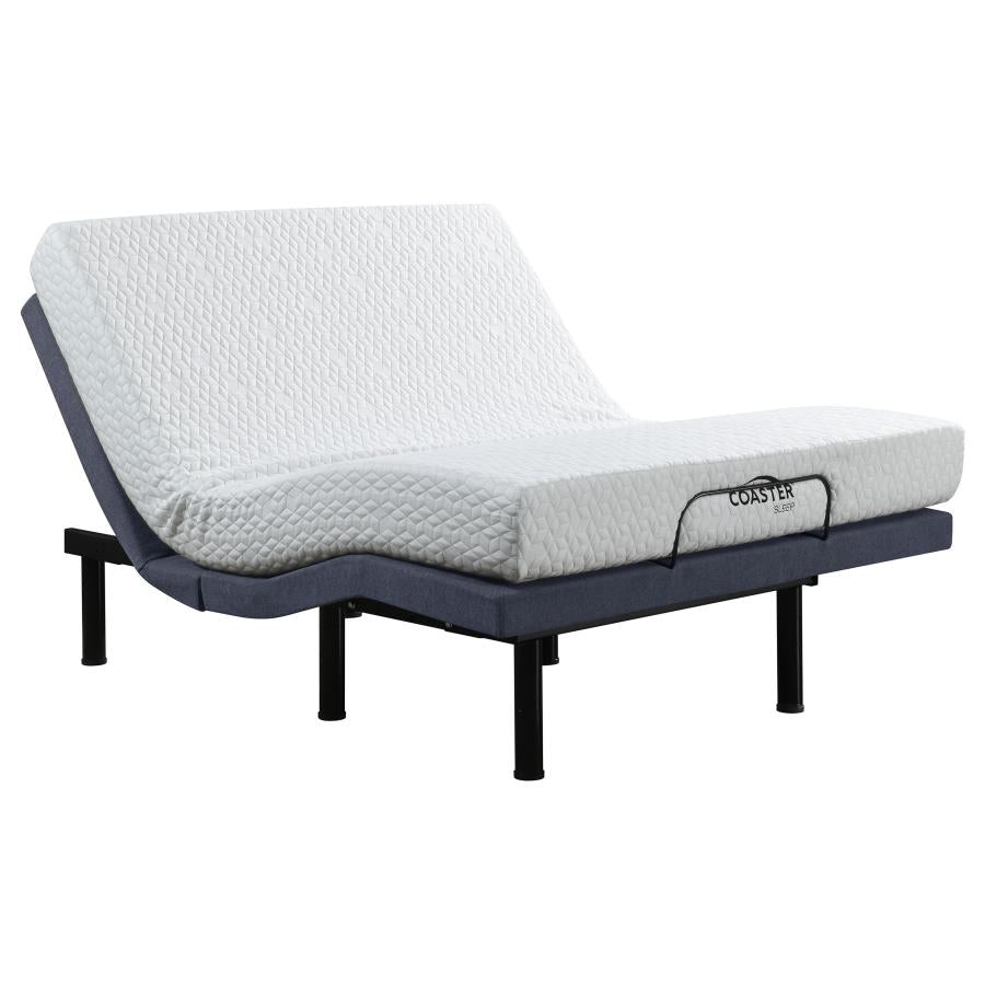 Clara Full Adjustable Bed Base Grey and Black - 350131F