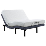 Clara Full Adjustable Bed Base Grey and Black - 350131F