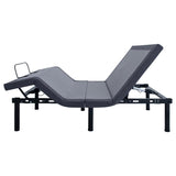 Clara Full Adjustable Bed Base Grey and Black - 350131F
