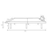 Clara Full Adjustable Bed Base Grey and Black - 350131F