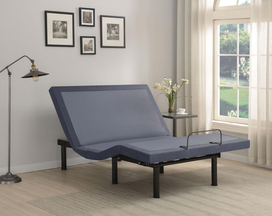 Clara Twin Extra Long Adjustable Bed Base Grey and Black - 350131TL