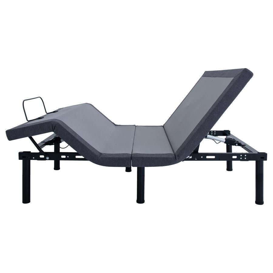 Negan Full Adjustable Bed Base Grey and Black - 350132F