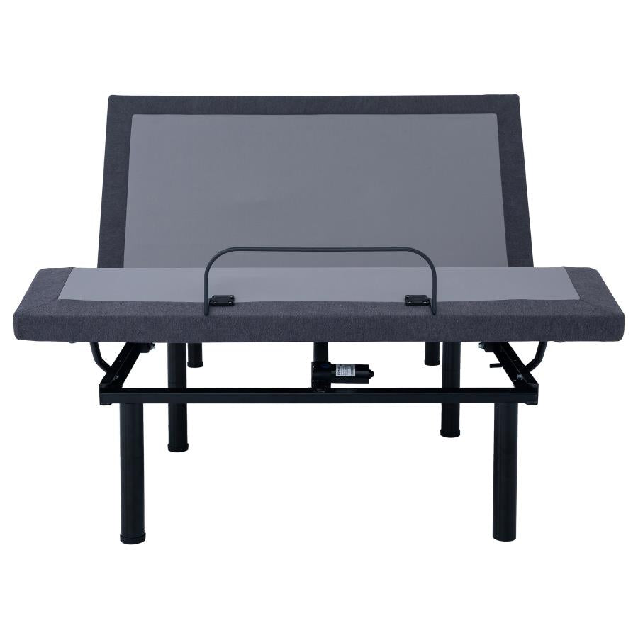 Negan Twin Extra Long Adjustable Bed Base Grey and Black - 350132TL