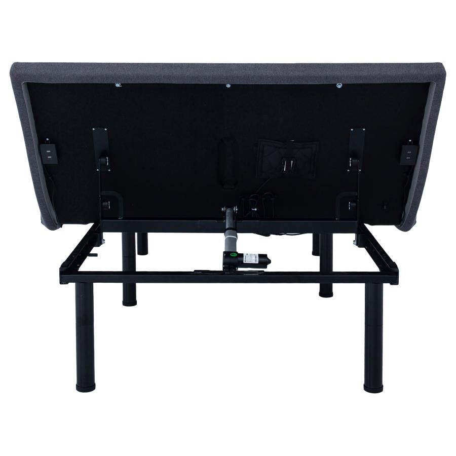 Negan Twin Extra Long Adjustable Bed Base Grey and Black - 350132TL