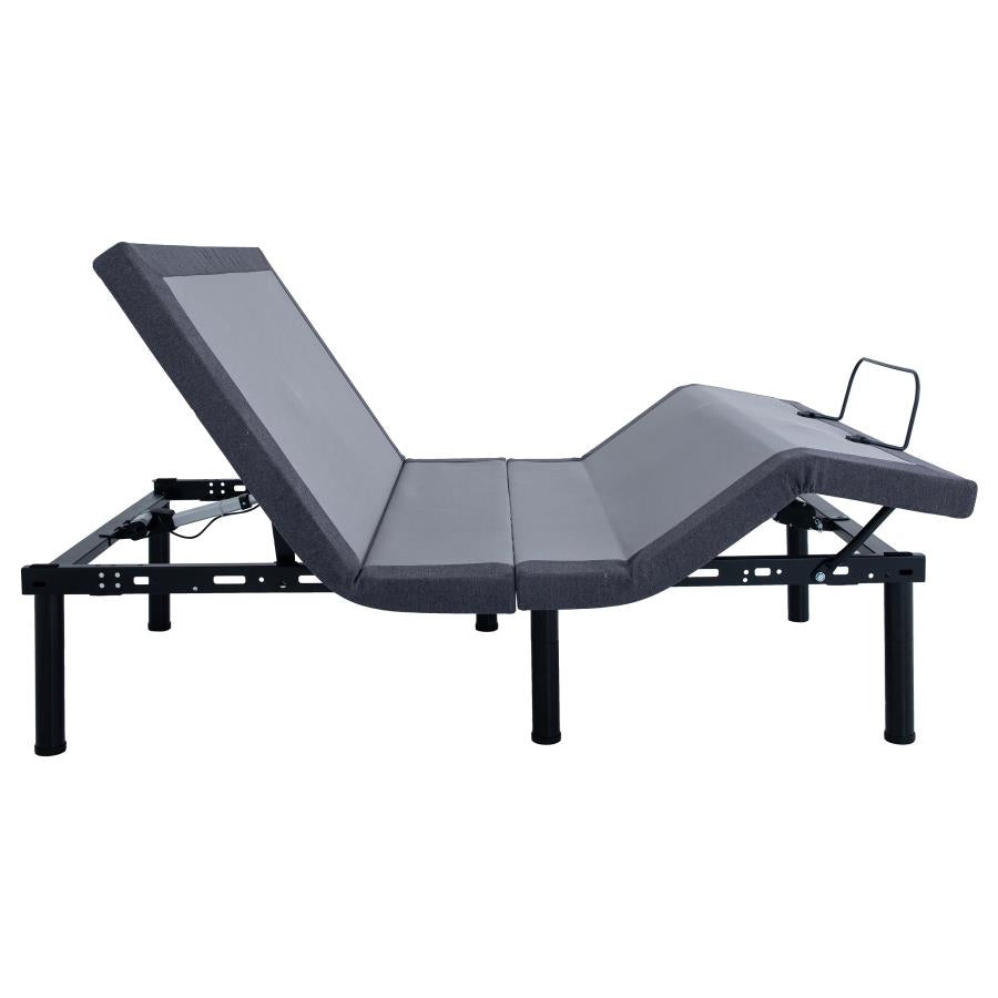 Negan Twin Extra Long Adjustable Bed Base Grey and Black - 350132TL