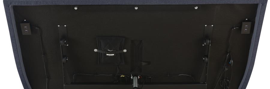 Negan Twin Extra Long Adjustable Bed Base Grey and Black - 350132TL