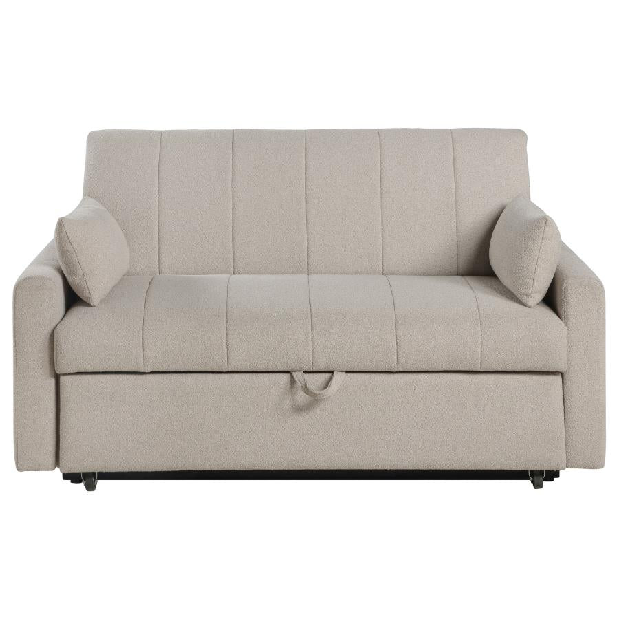 Portland Boucle Upholstered Sleeper Sofa Bed Latte - 350142