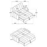 Portland Boucle Upholstered Sleeper Sofa Bed Latte - 350142