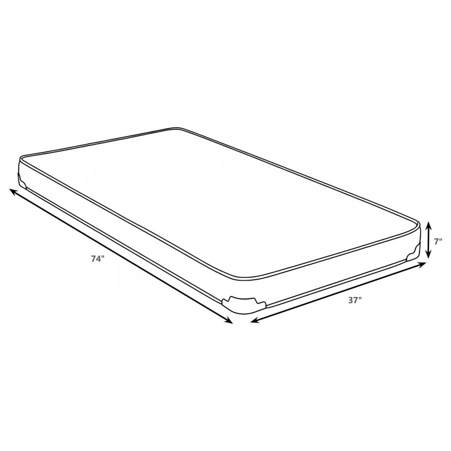 Drover 7-inch Twin Foam Mattress with Built-in Bunkie Board - 350160T