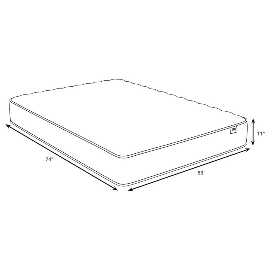 Hayes Full Firm Tight Top Hybrid Mattress White - 350170F
