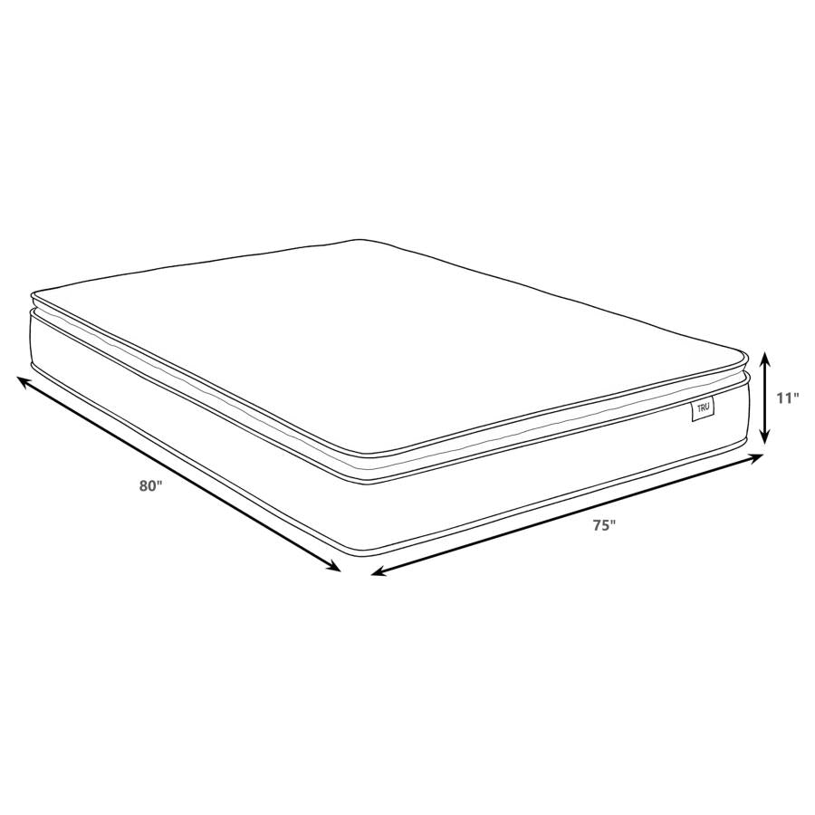 Hayes 11-inch Eastern King Pillow Top Foam Hybrid Mattress - 350362KE