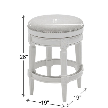 Rustic Elegance Backless Swivel Stool