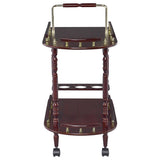 Palmer 2-tier Rectangular Wood Bar Cart Merlot - 3512