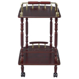 Palmer 2-tier Rectangular Wood Bar Cart Merlot - 3512