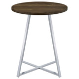 Burkhart - Round Height Bistro Bar Table - Brown Oak