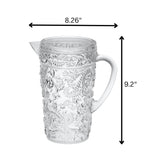 Paisley Unbreakable Plastic Water Pitcher With Lid And Spout