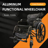 Lightweight Foldable Transport Wheelchair For Adults With Double X Force Support