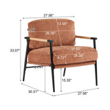 Modern Accent Chair With Cushions, Cozy Seating