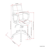Brewer - Swivel Office Chair - Distressed Blue