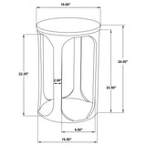 Eaton - Round Side Table - Brown / White