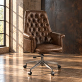 Dasan - Swivel Office Chair - Dark Brown