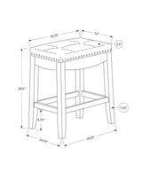 Comfortable Bar Stool, Bar Height, Saddle Seat, Transitional (Set of 2)