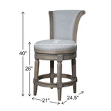 Swivel Barstool With High-Back