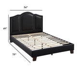 Full Size Bed With Unique Headboard - Black