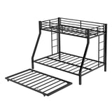 Bunk Bed For Kids, Convertible Frame With Ladders & Guardrail