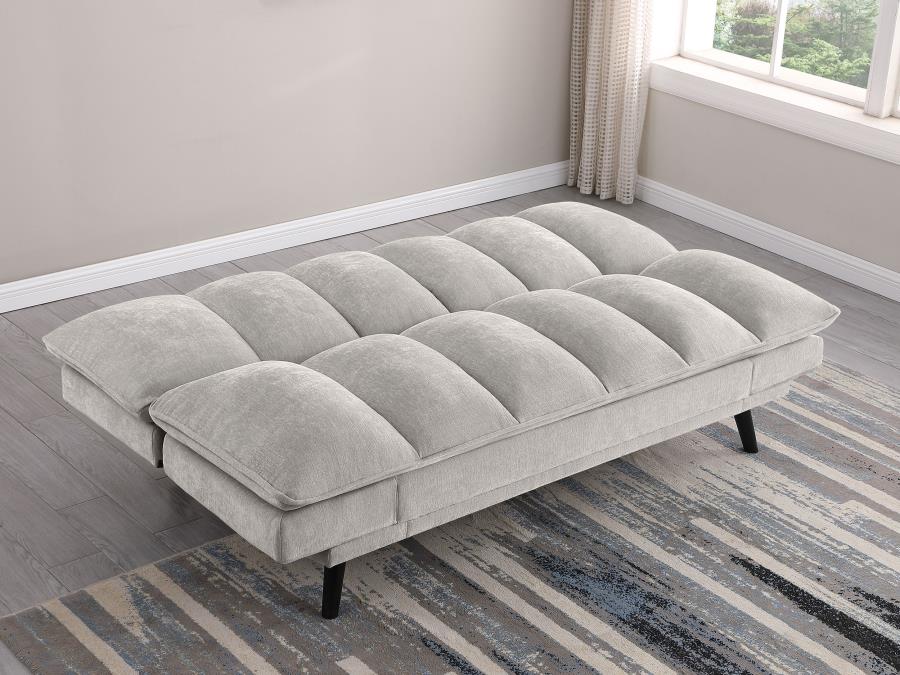 Laredo Upholstered Tufted Convertible Sofa Bed Light Grey - 360017