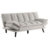 Laredo Upholstered Tufted Convertible Sofa Bed Light Grey - 360017