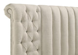 Sonya Upholstered Queen Round Storage Bed Ivory - 360111Q